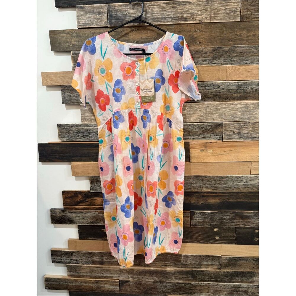 Gudrun Sjoden NWT “Aquarelle” woven dress size large - Picture 2 of 8